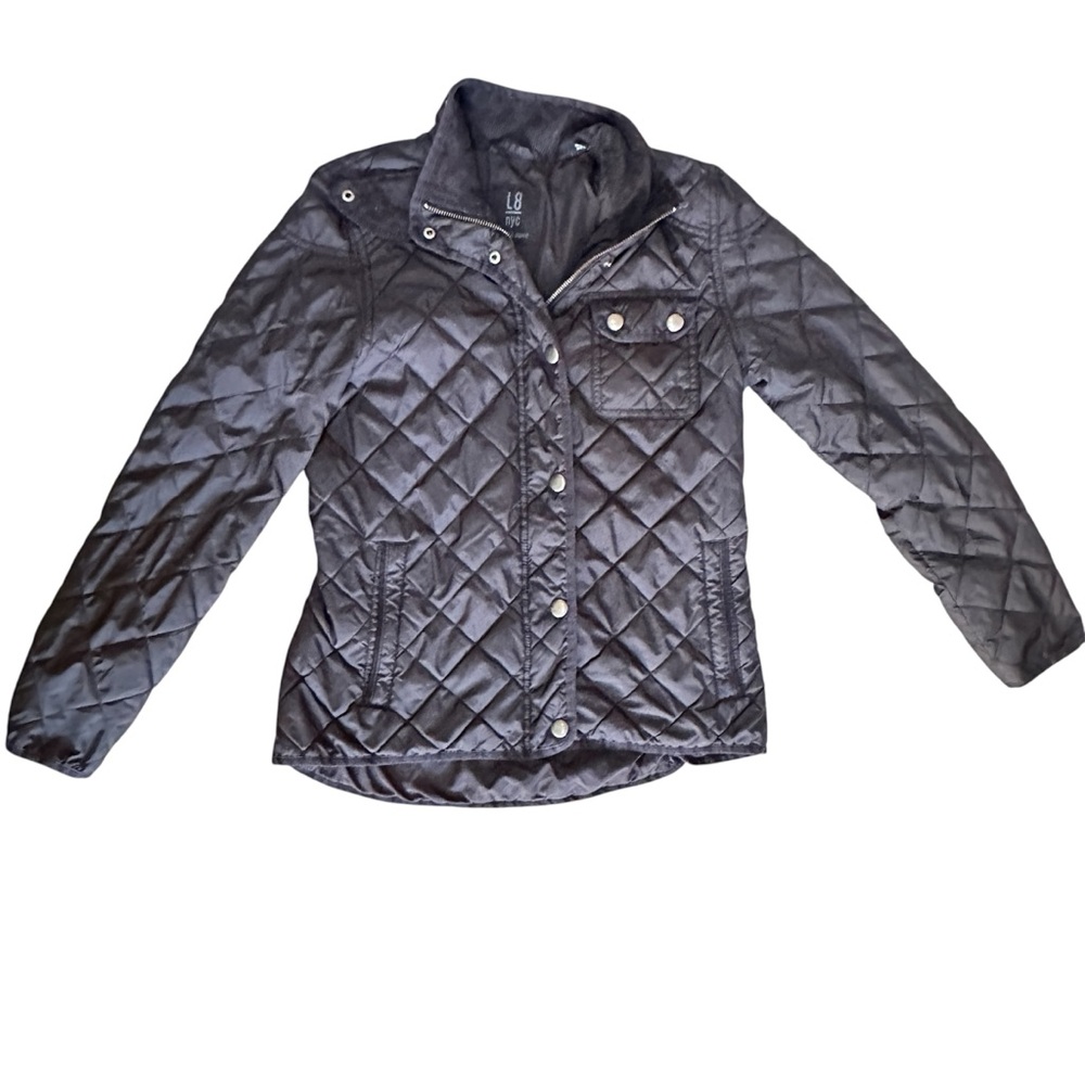 L8 NYC Stylish Black Quilted Jacket